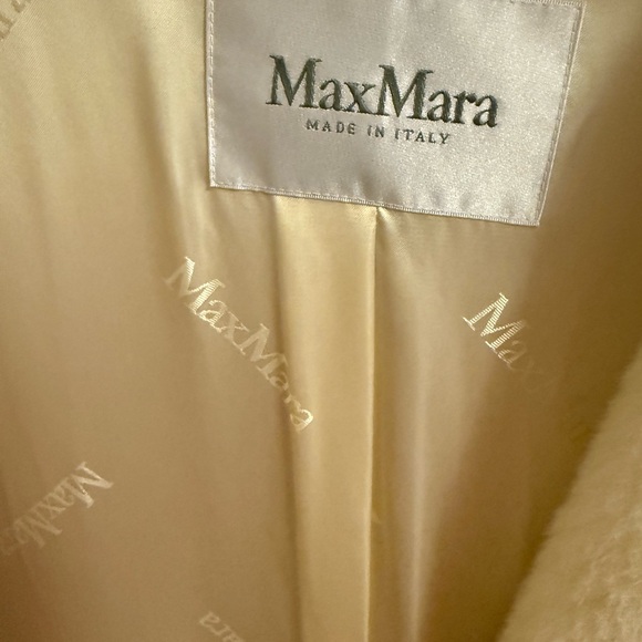 Max Mara Teddy Bear Icon Coat White- Size S - Picture 8 of 11